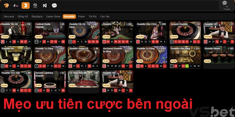 Mẹo ưu tiên cược bên ngoài Mẹo ưu tiên cược bên ngoài